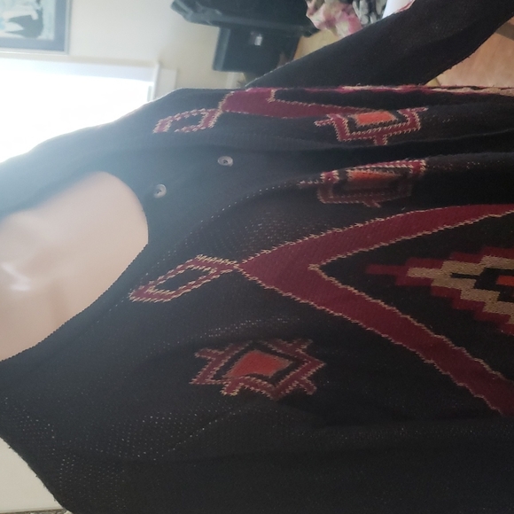 Say What Native American Tribal Cardigan Sweater sz S - Picture 2 of 5